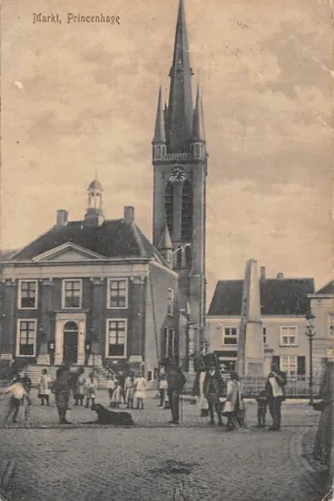 Princenhage bij Breda Markt volk en kerk 1917 Noord-Brabant HC60631 Popularny