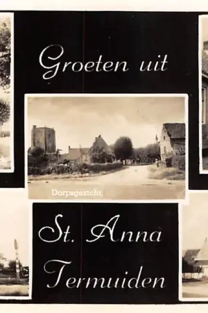 Autentyczny St. Anna Termuiden Toren N.H. kerk Stadhuis Café Restaurant Grenszicht Café Pays-Bas Sluis (ZL) Zeeuws-Vlaanderen HC60622