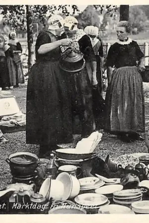 Groet uit Nunspeet Markt Marktdag Veluwe Klederdracht Vintage HC60553 Ostatnia szansa