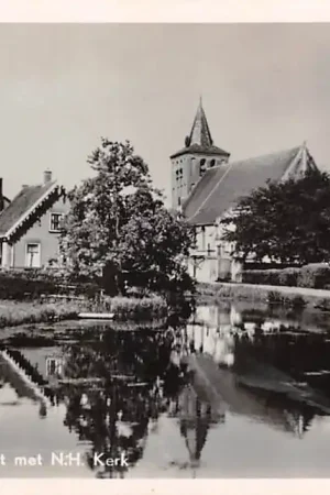 Goudriaan Dorpsgezicht met N.H. kerk 1949 Molenlanden Alblasserwaard HC60577 Ekspresowa dostawa