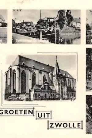Autentyczny Zwolle groeten uit 1958 Zevenluik HC60326