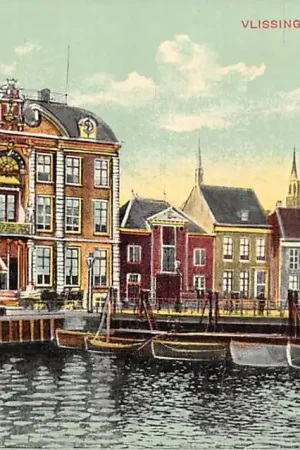 Vlissingen Stadhuis met schipbrug 1910 HC60325 Zwrot pieniędzy