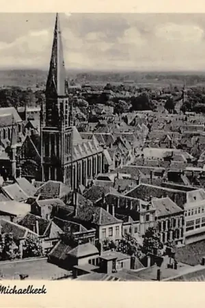 Zwolle Panorama met R.K. St. Michael kerk 1946 HC60263 Zwrot pieniędzy