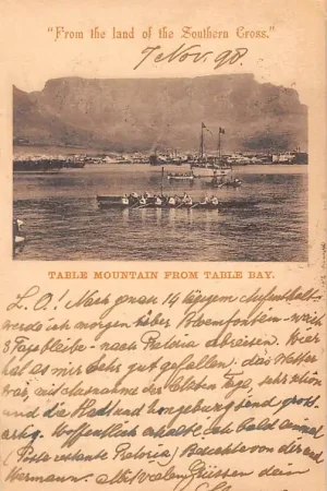Zuid-Afrika 1898 From the land of the Southern Cross Table Mountain from Table Bay Schepen South Africa Afrika HC60257 Ostatnia szansa