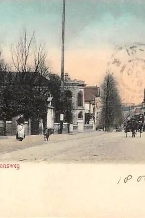 Leiden Boerhave met stationsweg 1904 Monument HC60379 Szybka dostawa