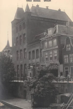 Ostatnia szansa Utrecht Fotokaart Kasteel Huize Oudaen en Cafe Restaurant Metropole Oude Gracht Fotokaart HC60363