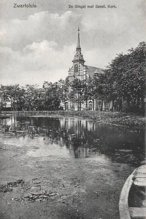 Zwartsluis De Singel met Gereformeerde Kerk 1921 HC60237 Kup teraz