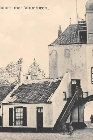 Harderwijk Visch poort met vuurtoren 1932 Lighthouse Veuwe HC60198 Zwrot pieniędzy