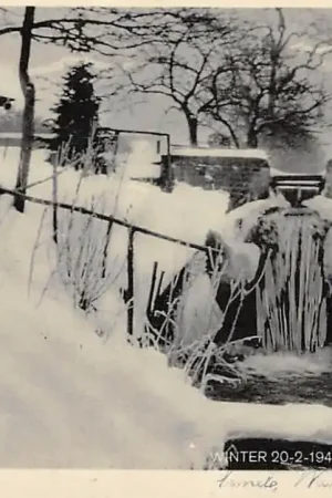 Ermelo Waterval Groenenbeek Winter 20-2-1940 De beek verstijft niet Sneeuw en ijs Veluwe HC60181 Popularny