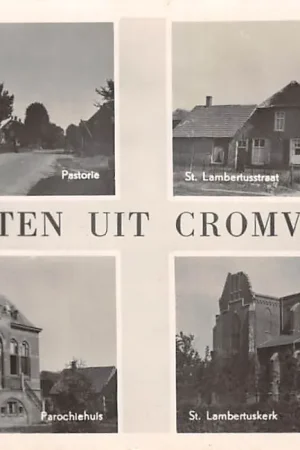 Cromvoirt Groeten uit 1950 R.K. Pastorie St. Lambertusstraat Parochiehuis St. Lambertus kerk Vught 's- Hertogenbosch HC60132 Wyprzedaż