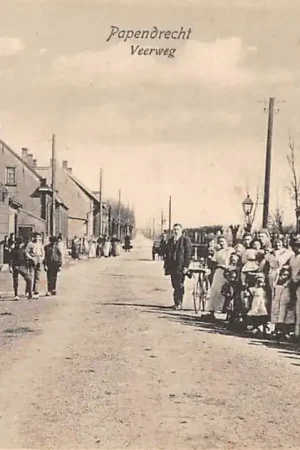 Papendrecht Veerweg 1915 Volk en kinderen HC60050 Oryginalny
