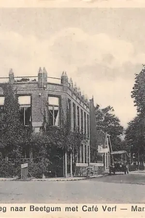 Autentyczny Marssum Marsum Weg naar Beetgum met Café Verf 1929 Bij Leeuwwarden HC60114