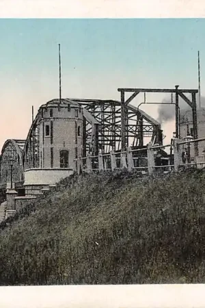 Najlepsza cena Deventer Spoorbrug met Stoomlocomotief op de brug Spoorwegen Treinen HC60108