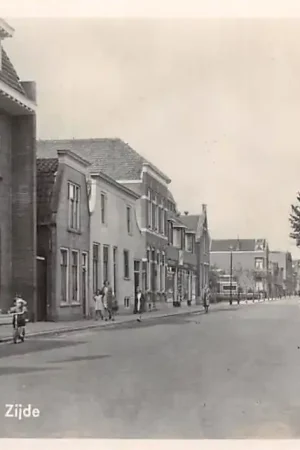 Boskoop Zijde Garage met Caltex benzinepomp 1940 HC59998 Oryginalny