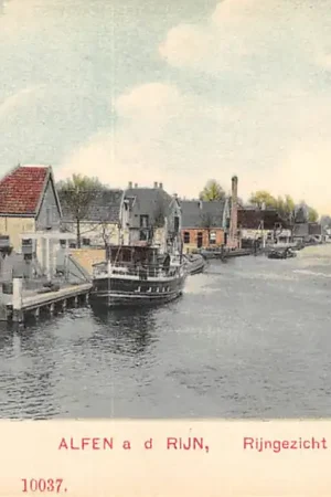 Alphen aan den Rijn Rijngezicht bij Hotel St. Joris Nauta 10037 Binnenvaart schepen HC59941 Darmowa dostawa