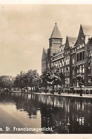 Popularny Rotterdam Schiekade met St. Francisgesticht 1940 Ziekenhuis HC59927