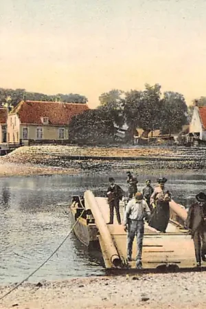 Tholen Het Thoolse Veer Pont Veer Tholen - Auvergnepolder over de Eendracht Zeeland Binnenvaart schepen HC59911 Wysoka jakość