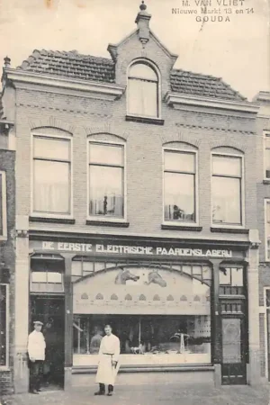 Wysoka jakość Gouda Nieuwe Markt 13 en 14 De Eerste Electrische Paarden Slagerij M. van Vliet Gompers 11217 HC59818