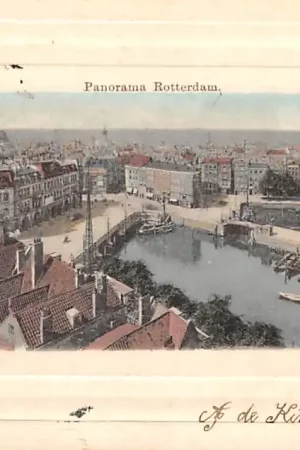 Rotterdam Panorama 1901 HC59788 Autentyczny