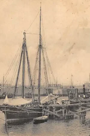 IJmuiden Sluizen met zee schepen en sleepboten 1900 Nauta N. 821 Scheepvaart HC59663 Nowość