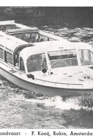 Amsterdam Rondvaart P. Kooij Rokin Reclame op de achterkant HC59621 Niska cena