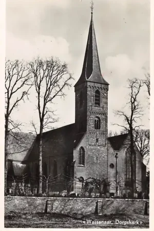 Wassenaar Dorpskerk met begraafplaats 1950 's-Gravenhage HC59196 Tylko dziś