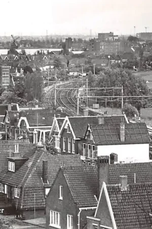 Wormerveer Dorpsgezicht Spoorlijnen Spoorwegen 1967 HC59162 Ekspresowa dostawa