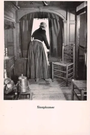 Alkmaar Museum Huis met de Kogel Slaapkamer Klederdracht 1953 Vintage HC59038 Popularny