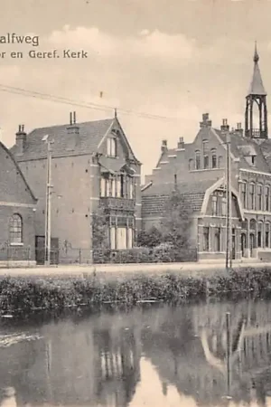Tylko dziś Halfweg Postkantoor en Gereformeerde Kerk 1916 Haarlemmermeer HC58783