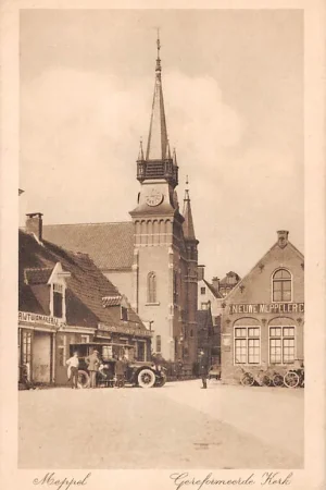 Autentyczny Meppel Gereformeerde Kerk Garage met Auto HC58745