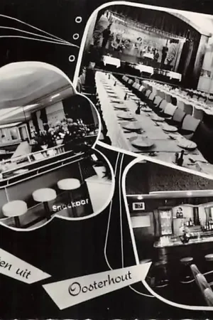 Popularny Oosterhout (NB) Hotel-Café-Restaurant De Kanonnier 1962 Interieur Snackbar Eetzaal en Café - Restaurant Noord-Brabant HC58456