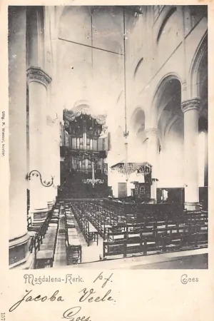Wysoka jakość Goes Magdalena-Kerk Interieur met orgel 1902 HC57978