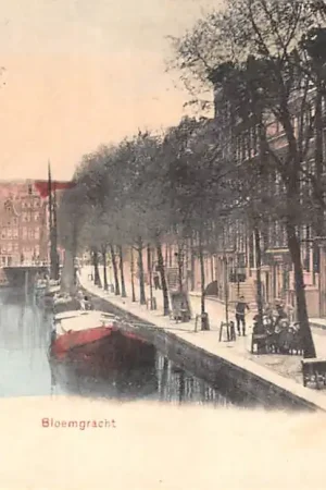 Amsterdam Bloemgracht met binnenvaart schepen 1902 HC57849 Promocja