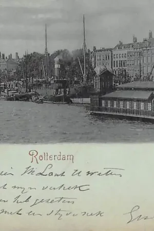 Rotterdam De Boompjes 1898 Zee- en binnenvaart schepen HC57659 Wyprzedaż
