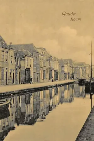 Kup teraz Gouda Raam met binnenvaart schepen 1911 HC57493