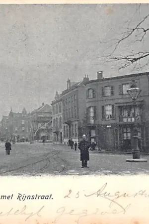 Zwrot pieniędzy Arnhem Gezicht Oude Kraan met Rijnstraat 1900 Hotel du SoleilHC57464