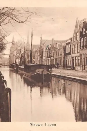 Gouda Nieuwe Haven met binnenvaart schepen 1916 HC57431 Kup teraz