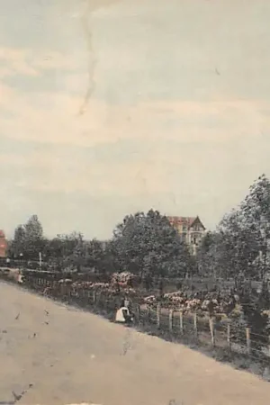 Gouda Gouda Nieuwe Vaart vanaf het Bolwerk De eerste huizen van het Nieuwe Park Van Bergen IJzendoornpark HC57400 Popularny