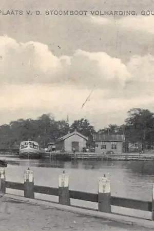 Gouda Bolwerk Aanlegplaats v.d. stoomboot Volharding Scheepvaart Schepen Gompers HC57380 Bezpieczna płatność