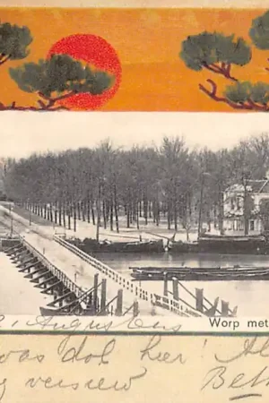 Deventer Worp met Schipbrug 1900 Binnenvaart schepen HC57287 Kup teraz