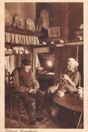 Szybka dostawa Veluwe Geldersch Binnenhuisje Klederdracht Vintage 1922 HC57120