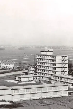 Gouda Bleulandweg 10 Bleuland Ziekenhuis met onbebouwde wijk Bloemendaal Ridder van Catsweg 1974 HC57109 Najlepsza cena