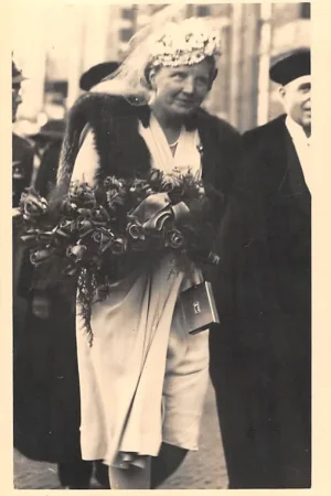 Leiden Prinses Juliana bij de promotie van Churchill 12 mei 1946 Foto Koningshuis HC57009 Tani