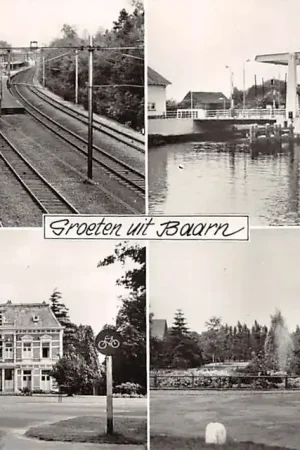 Zamów teraz Baarn Groeten uit 1965 Emplacement met trein Eembrug Huize Peking Bilderdijklaan Spoorwegen HC56954