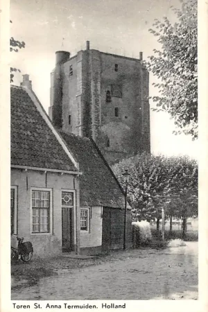Sint Anna Ter Muiden' Toren Sluis (ZL) Zeeuws-Vlaanderen HC56944 Oryginalny