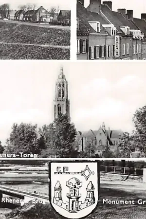 Najlepsza cena Rhenen Groeten uit Verkeersweg Rhenense Brug Kunera Toren Fred. v.d. Palshof Monument Grebbeberg HC56869