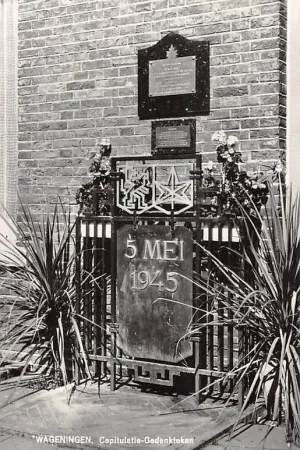 Wageningen Capitulatie Gedenkteken 5 mei 1945 WO2 1965 HC56756 Wysoka jakość