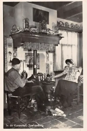 Spakenburg In de Korporaal 1949 Klederdracht Vintage HC56748 Nowość