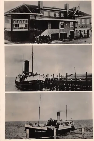 Texel Oudeschild Stoomboots koffiehuis met ss. Marsdiep en Dokter Wagemaker Veer Scheepvaart Schepen HC56402 Bezpieczna płatność