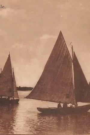 Paterswolde Meergezicht met zeil schepen 1926 HC56398 Wysoka jakość